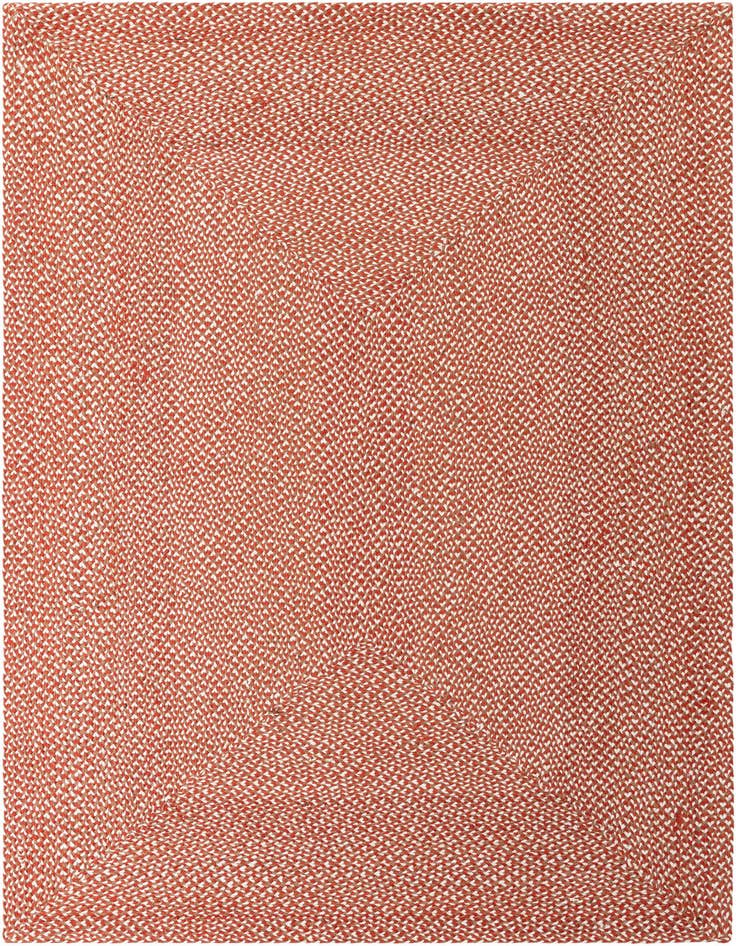 Detail image of  6' 1 x 9'  Hand Tweed Braided Jute Rug