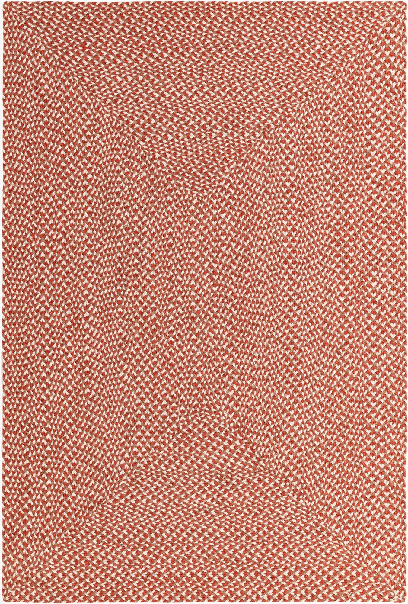  4' 1 x 6' 1  Hand Tweed Braided Jute Rug