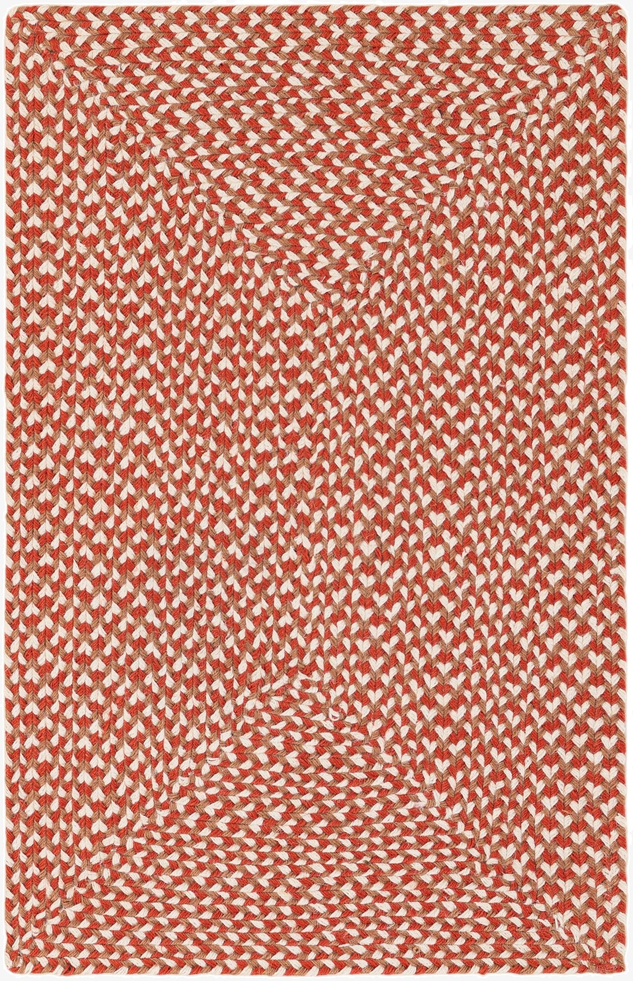  2' x 3' 1  Hand Tweed Braided Jute Rug