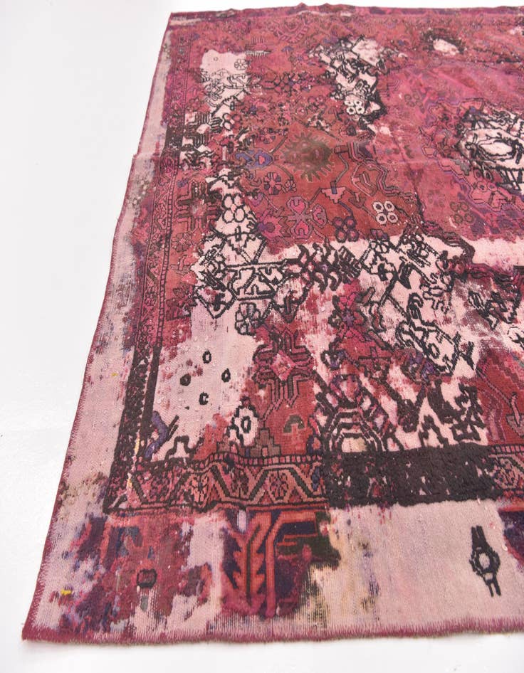 Detail image of  6' 6 x 8' 10  Hand Knotted Ultra Vintage Persian Wool Rug