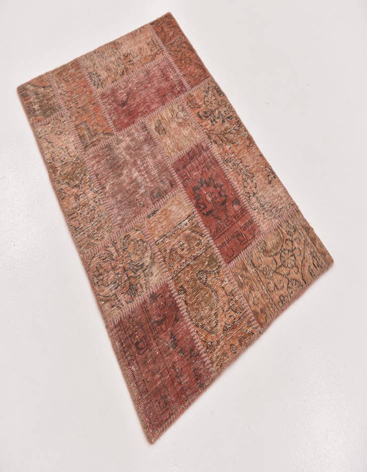 Detail image of  2' 10 x 4'  Hand Knotted Ultra Vintage Persian Wool Rug