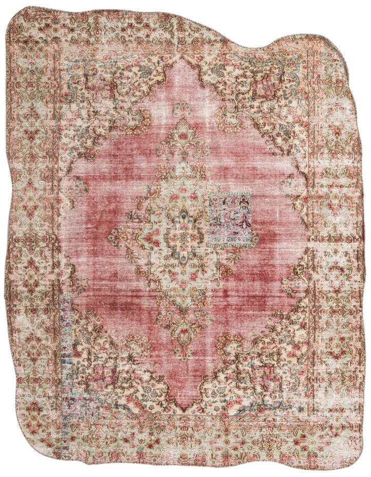  6' 10 x 8' 3  Hand Knotted Ultra Vintage Persian W...