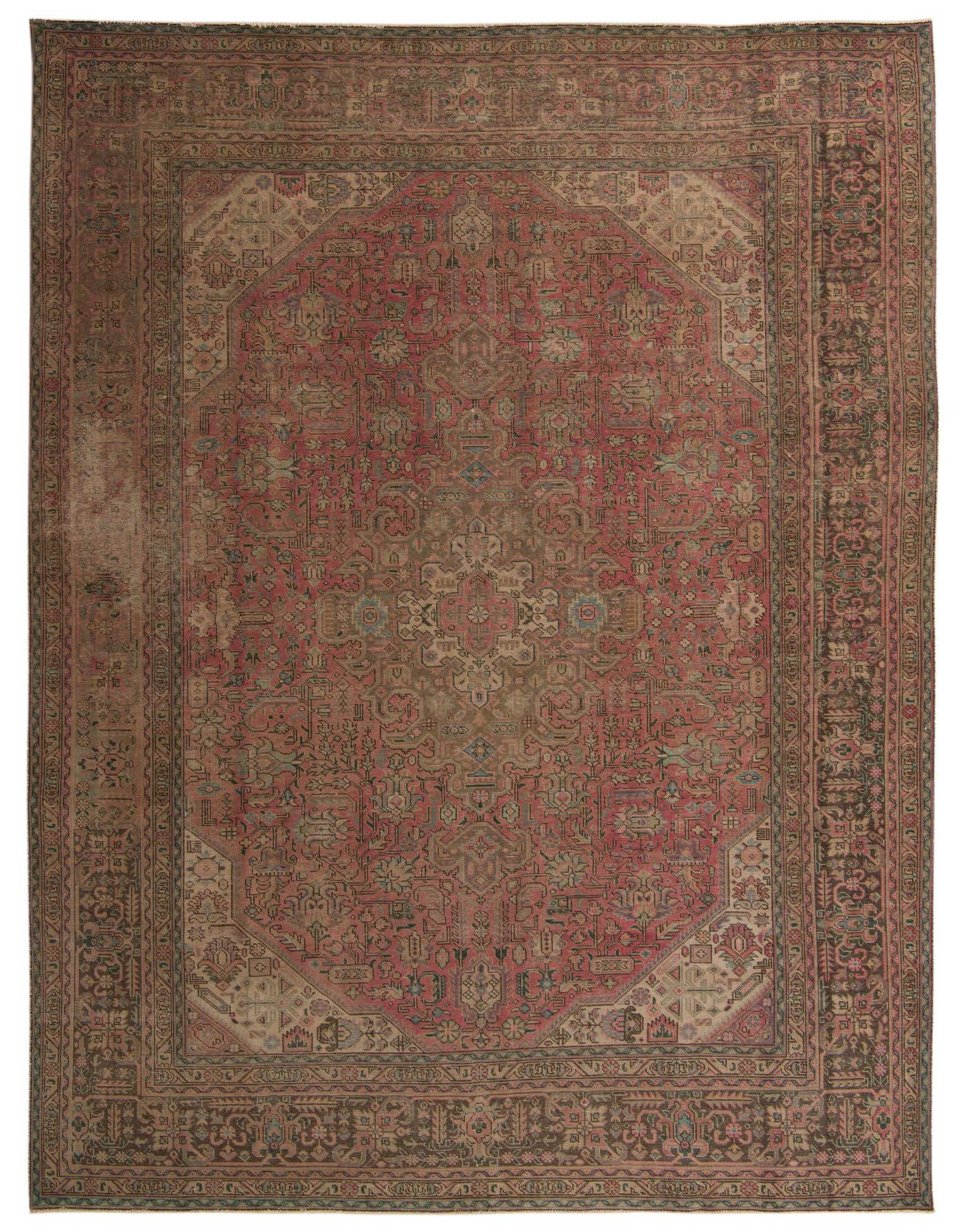 Primary image  9' 8 x 12' 8  Hand Knotted Ultra Vintage Persian Wool Rug