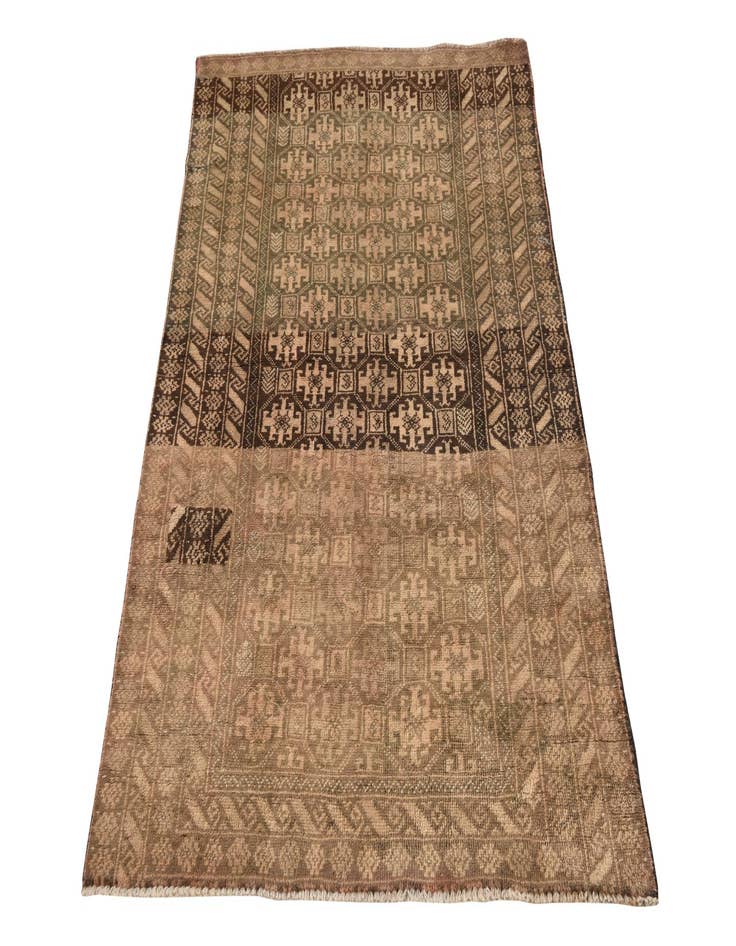 Detail image of  3' x 4' 8  Hand Knotted Ultra Vintage Persian Wool Rug