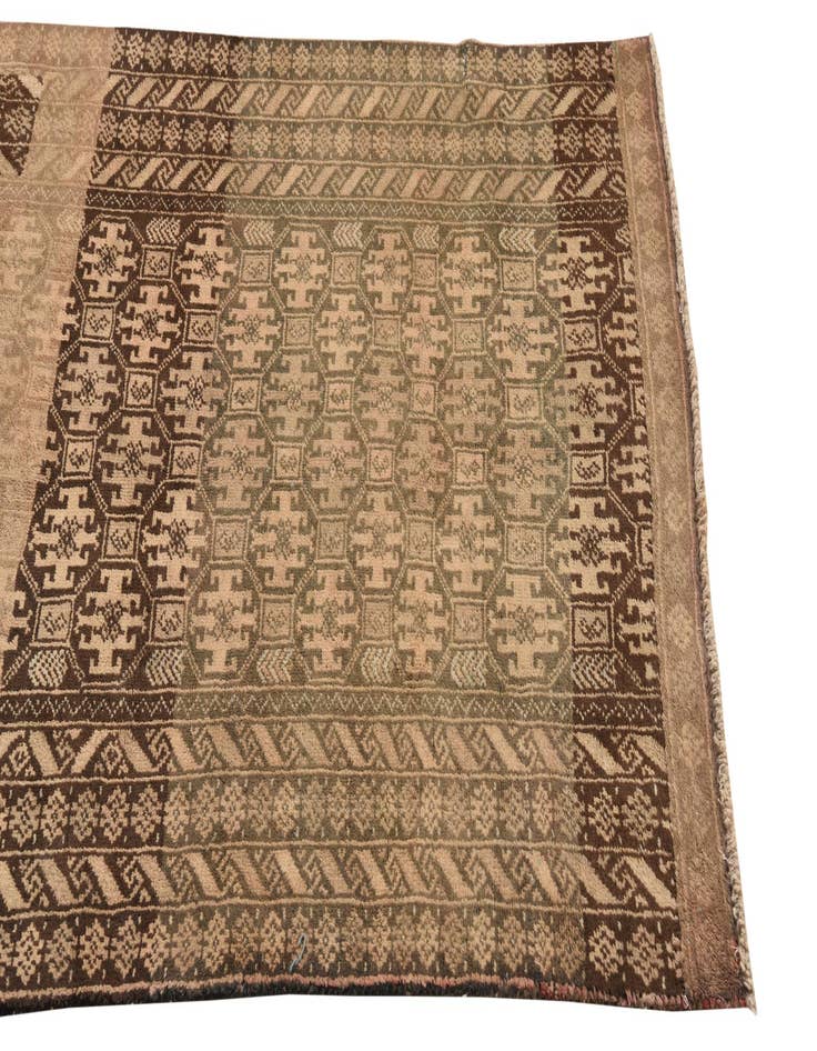 Detail image of  3' x 4' 8  Hand Knotted Ultra Vintage Persian Wool Rug