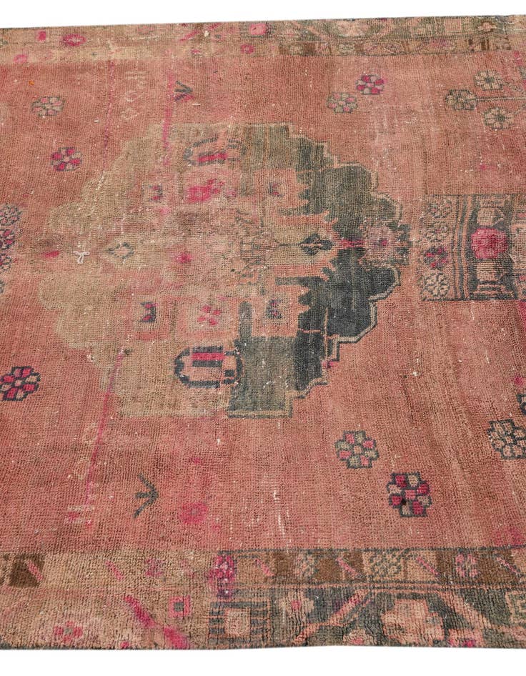 Detail image of  4' 10 x 9' 9  Hand Knotted Ultra Vintage Persian Wool Rug