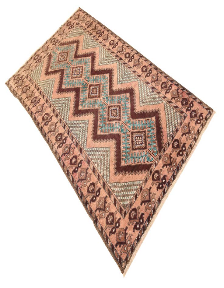 Detail image of  3' 6 x 6' 1  Hand Knotted Ultra Vintage Persian Wool Rug