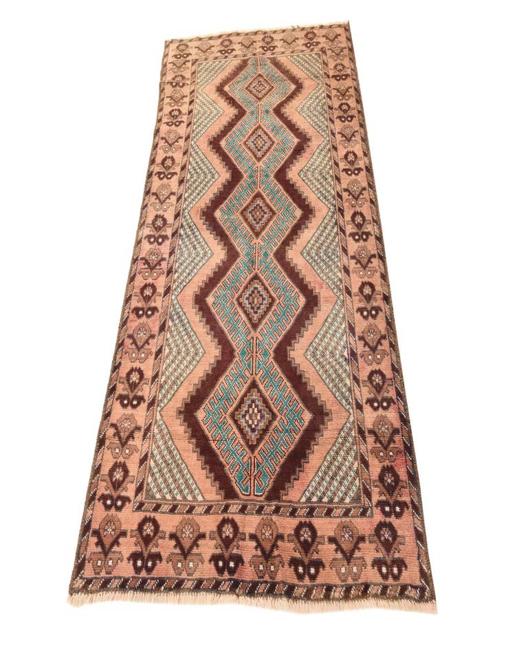 Detail image of  3' 6 x 6' 1  Hand Knotted Ultra Vintage Persian Wool Rug