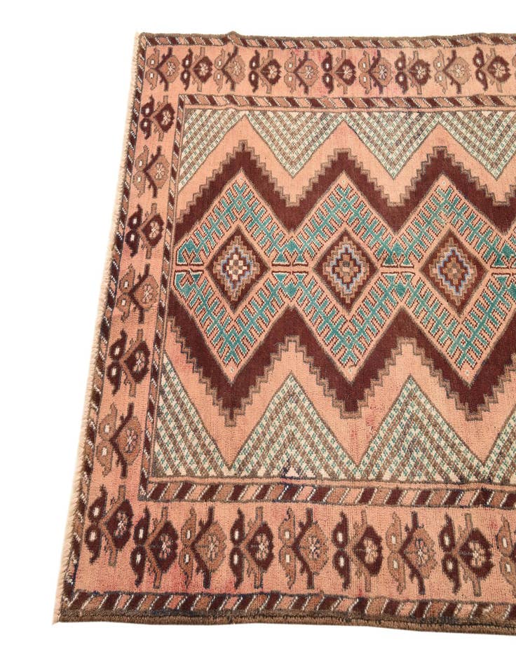 Detail image of  3' 6 x 6' 1  Hand Knotted Ultra Vintage Persian Wool Rug