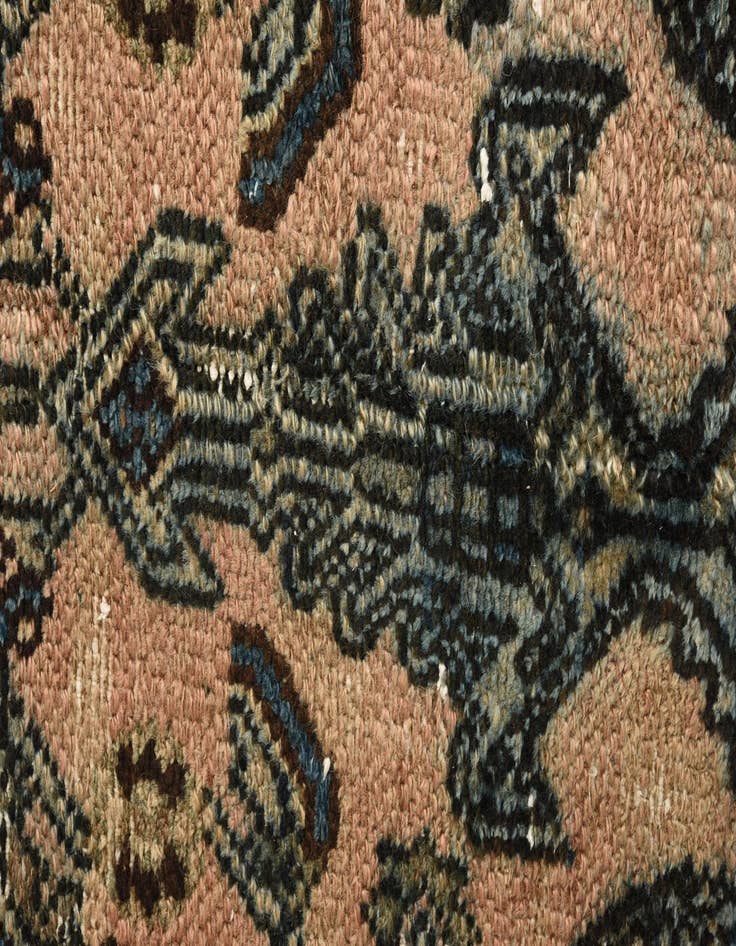 Detail image of  4' 8 x 8' 2  Hand Knotted Ultra Vintage Persian Wool Rug