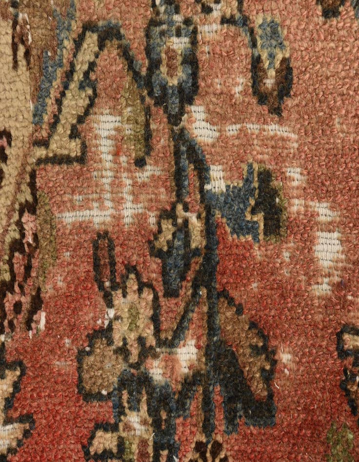 Detail image of  6' 6 x 10'  Hand Knotted Ultra Vintage Persian Wool Rug