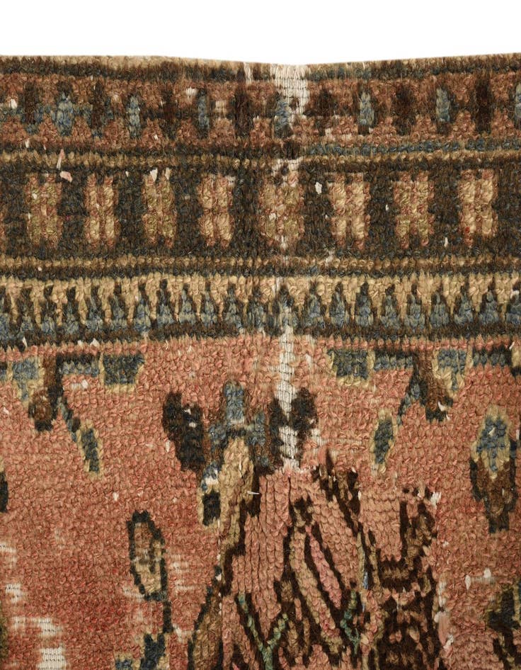 Detail image of  6' 6 x 10'  Hand Knotted Ultra Vintage Persian Wool Rug
