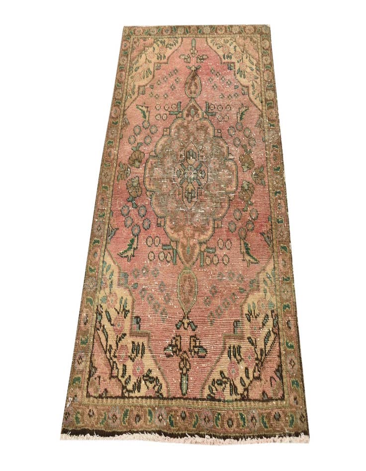 Detail image of  3' x 4' 9  Hand Knotted Ultra Vintage Persian Wool Rug