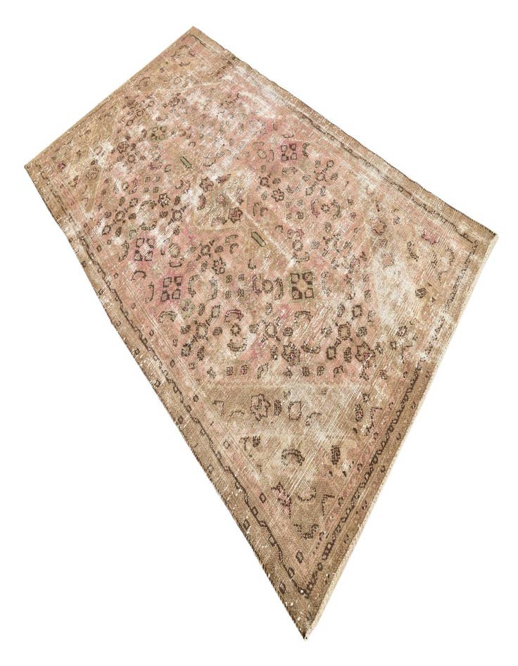 Detail image of  5' 1 x 9'  Hand Knotted Ultra Vintage Persian Wool Rug