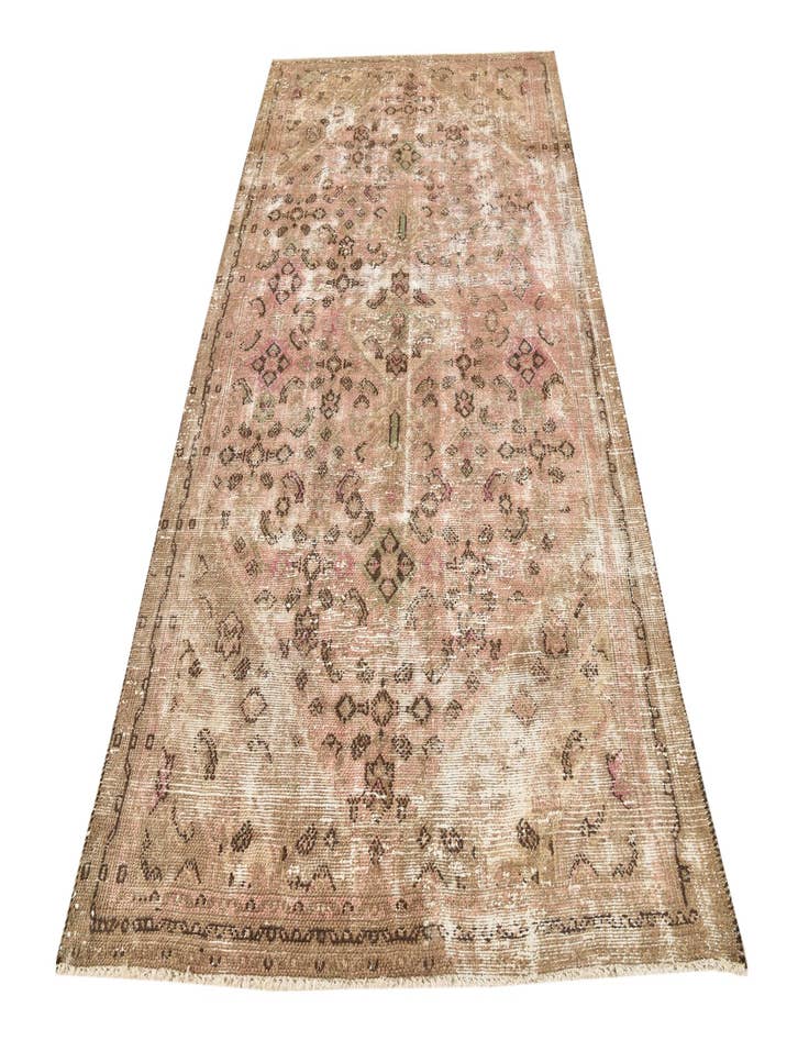 Detail image of  5' 1 x 9'  Hand Knotted Ultra Vintage Persian Wool Rug