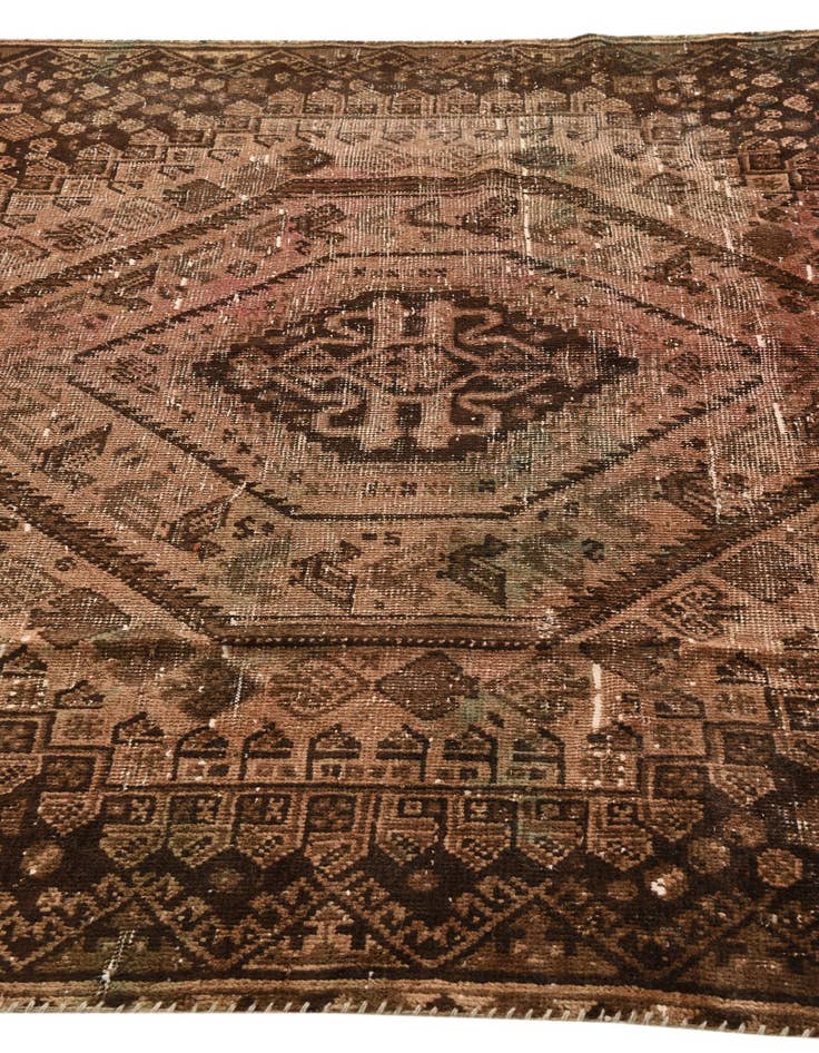Detail image of  5' 10 x 8' 6  Hand Knotted Ultra Vintage Persian Wool Rug