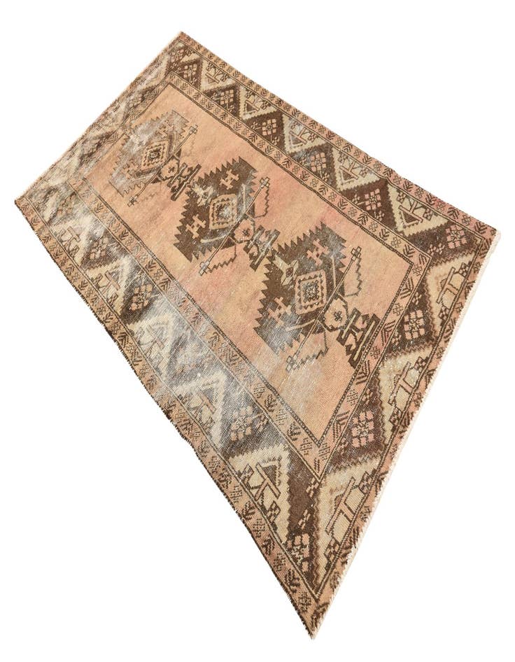 Detail image of  4' x 6' 7  Hand Knotted Ultra Vintage Persian Wool Rug