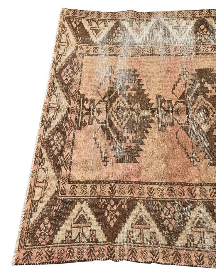 Detail image of  4' x 6' 7  Hand Knotted Ultra Vintage Persian Wool Rug