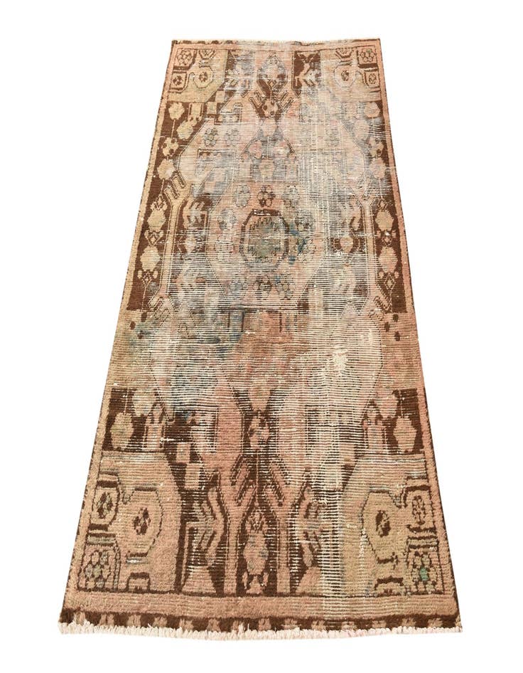 Detail image of  3' 7 x 5' 8  Hand Knotted Ultra Vintage Persian Wool Rug