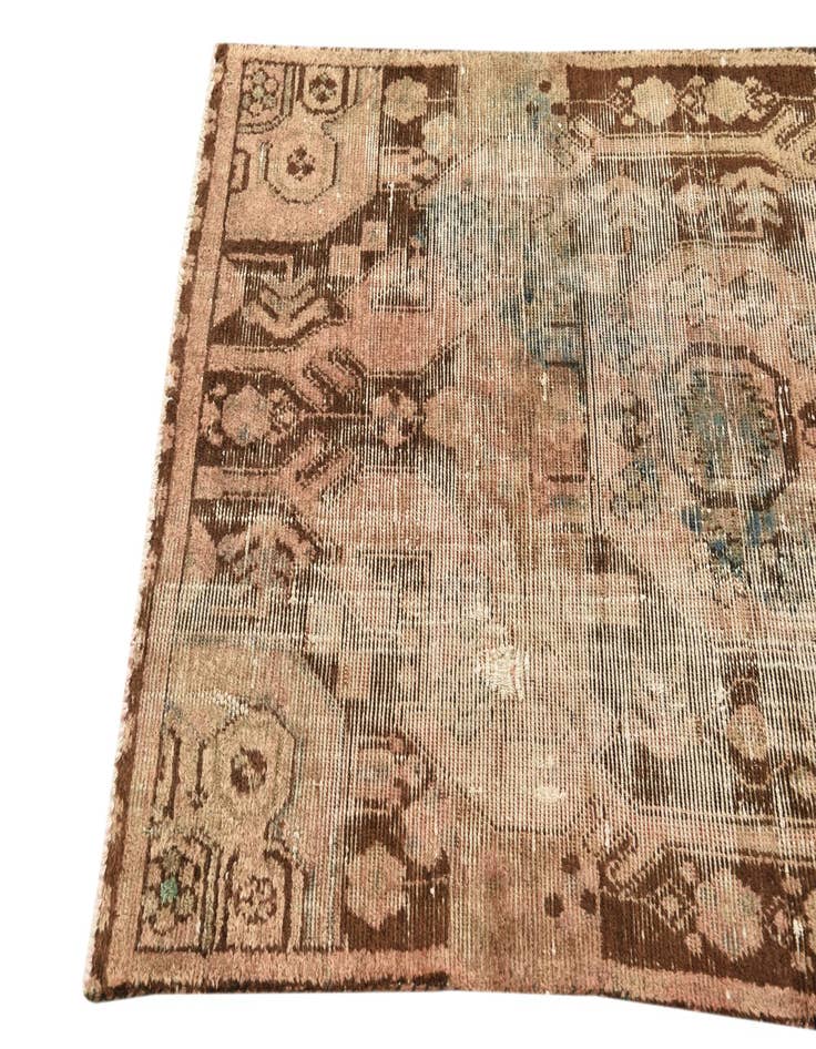 Detail image of  3' 7 x 5' 8  Hand Knotted Ultra Vintage Persian Wool Rug