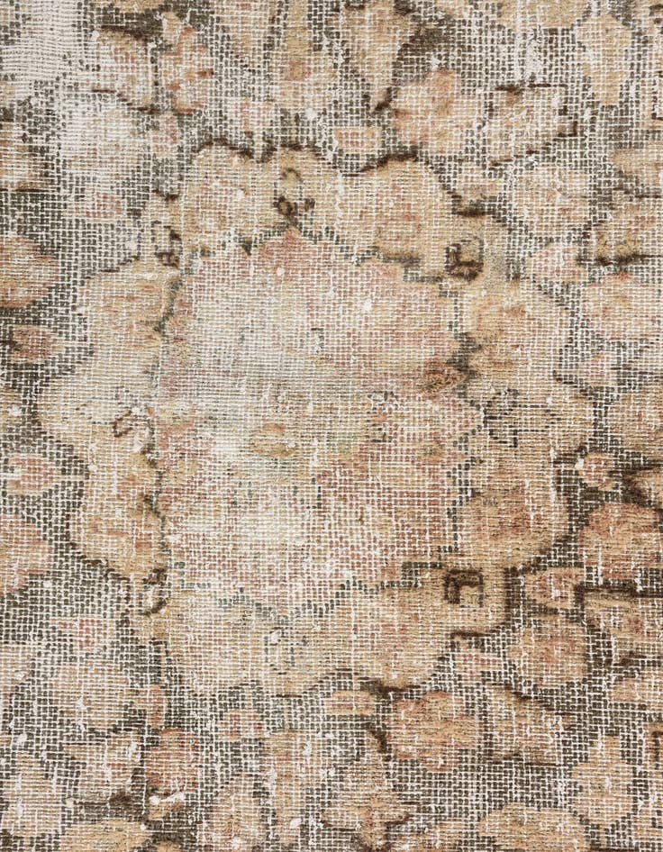 Detail image of  9' 8 x 13'  Hand Knotted Ultra Vintage Persian Wool Rug