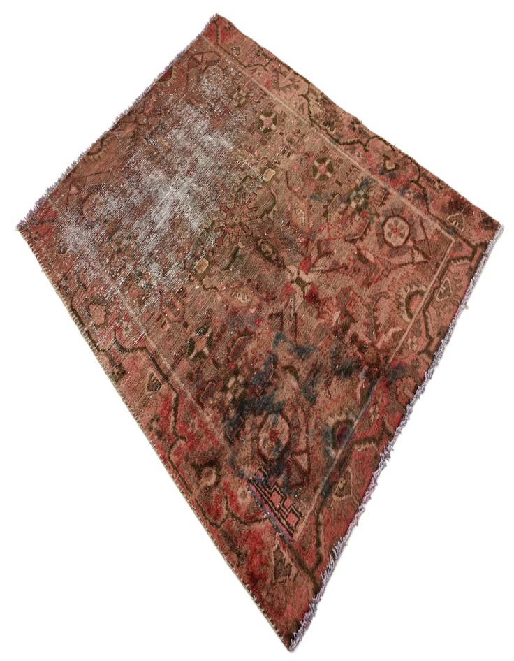 Detail image of  3' 7 x 4' 7  Hand Knotted Ultra Vintage Persian Wool Rug