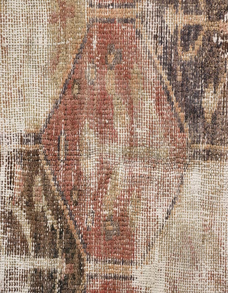 Detail image of  4' 8 x 6' 5  Hand Knotted Ultra Vintage Persian Wool Rug