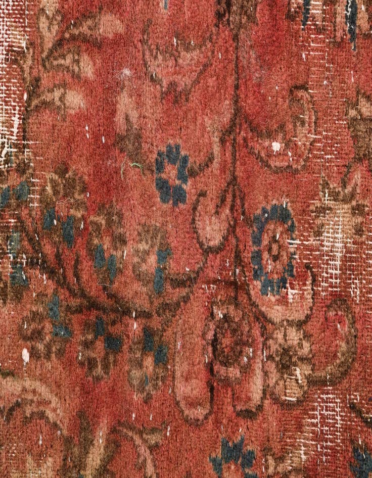 Detail image of  4' 3 x 5'  Hand Knotted Ultra Vintage Persian Wool Rug