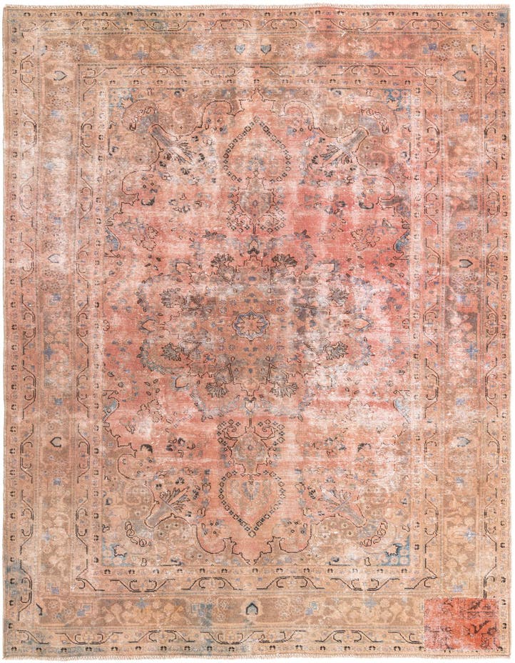  6' 6 x 9' 6  Hand Knotted Ultra Vintage Persian W...
