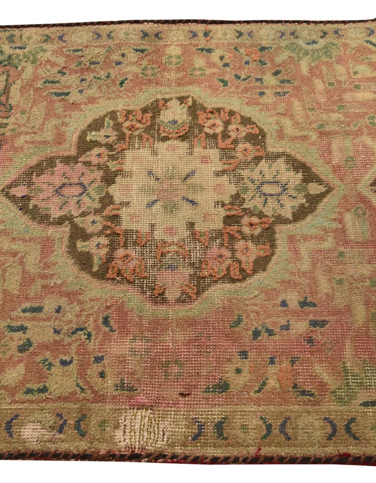 Detail image of  3' 4 x 5'  Hand Knotted Ultra Vintage Persian Wool Rug