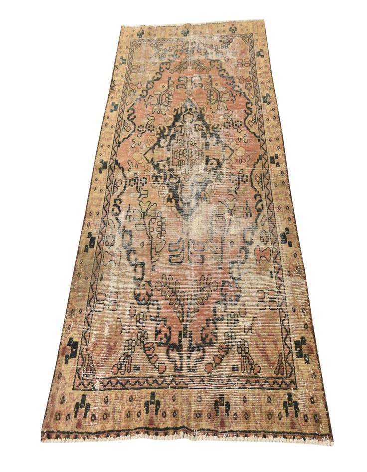 Detail image of  4' x 6' 6  Hand Knotted Ultra Vintage Persian Wool Rug