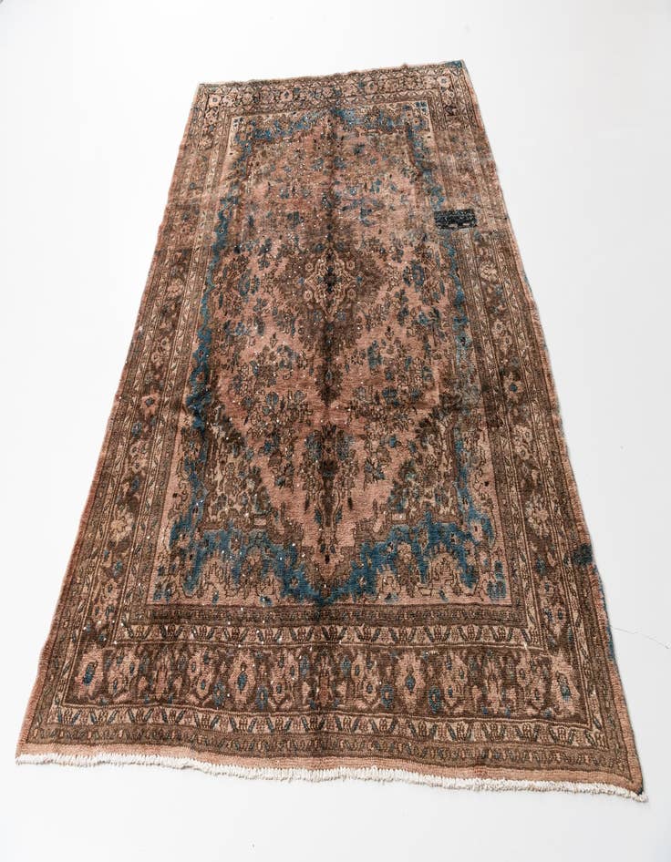 Detail image of  7' 3 x 10' 2  Hand Knotted Ultra Vintage Persian Wool Rug