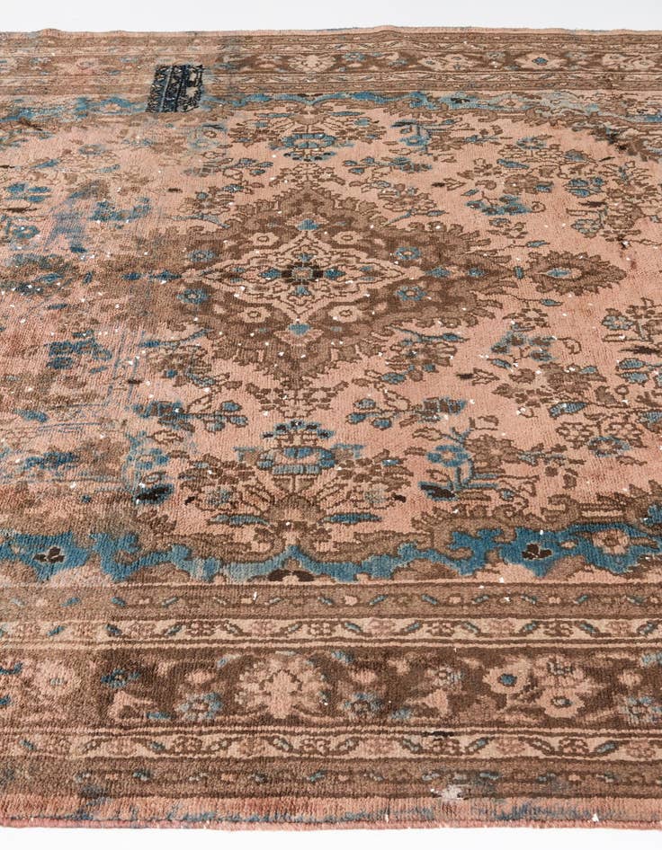 Detail image of  7' 3 x 10' 2  Hand Knotted Ultra Vintage Persian Wool Rug
