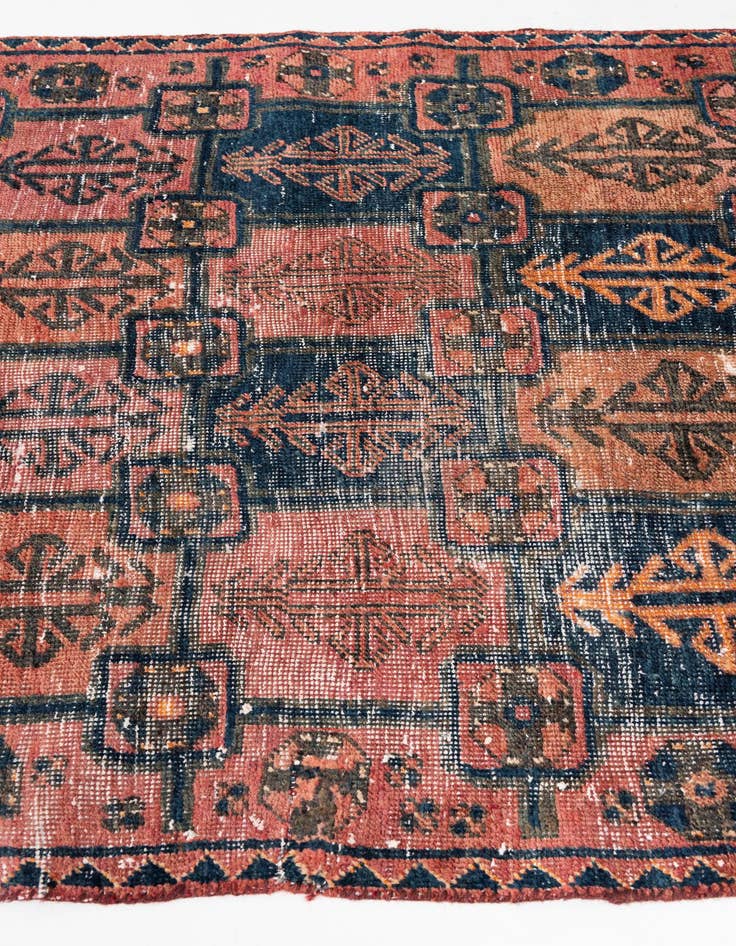 Detail image of  3' 9 x 6' 2  Hand Knotted Ultra Vintage Persian Wool Rug
