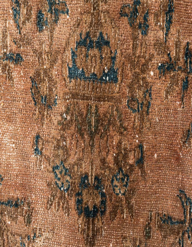 Detail image of  9' x 11'  Hand Knotted Ultra Vintage Persian Wool Rug