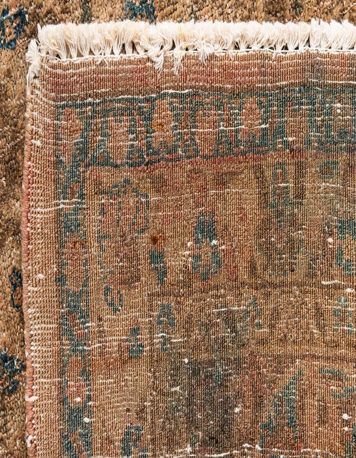 Detail image of  9' x 11'  Hand Knotted Ultra Vintage Persian Wool Rug