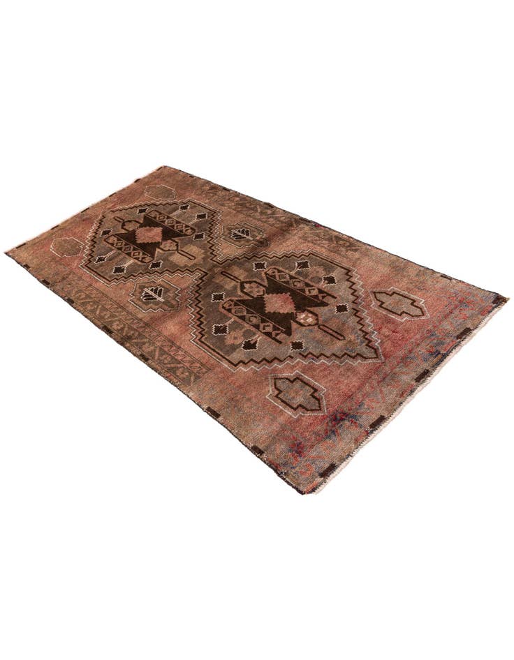 Detail image of  3' 6 x 6' 4  Hand Knotted Ultra Vintage Persian Wool Rug