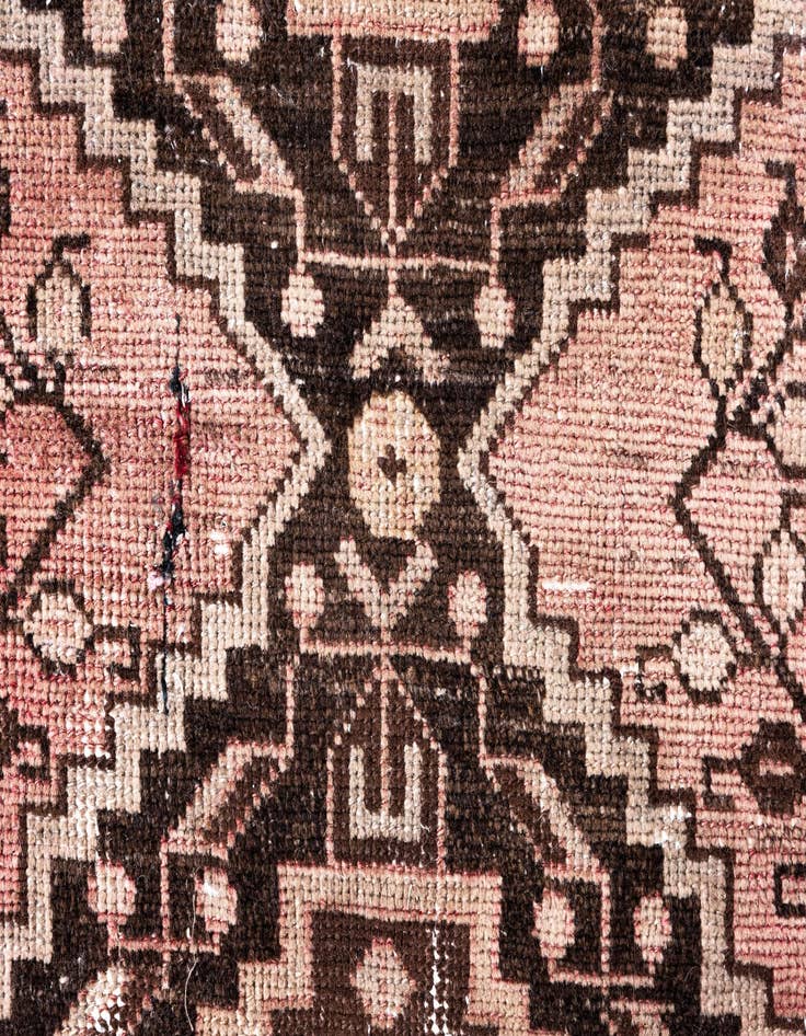 Detail image of  3' 4 x 4' 5  Hand Knotted Ultra Vintage Persian Wool Rug