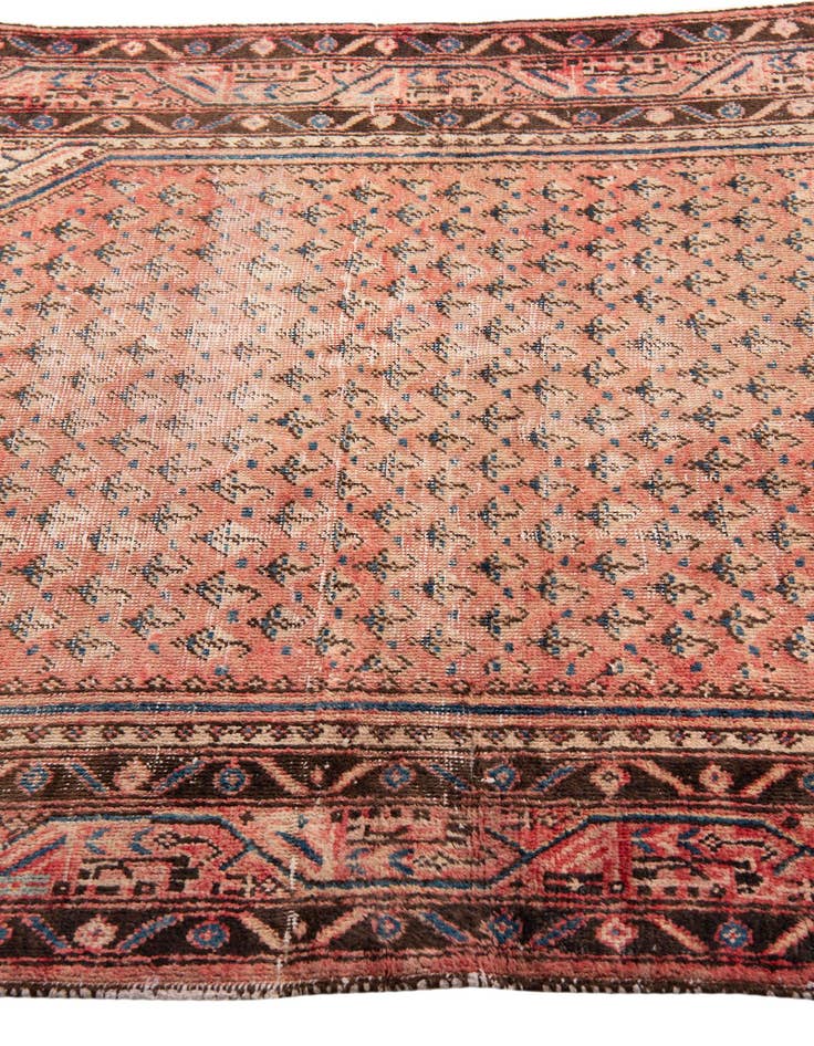 Detail image of  4' 3 x 6' 2  Hand Knotted Ultra Vintage Persian Wool Rug