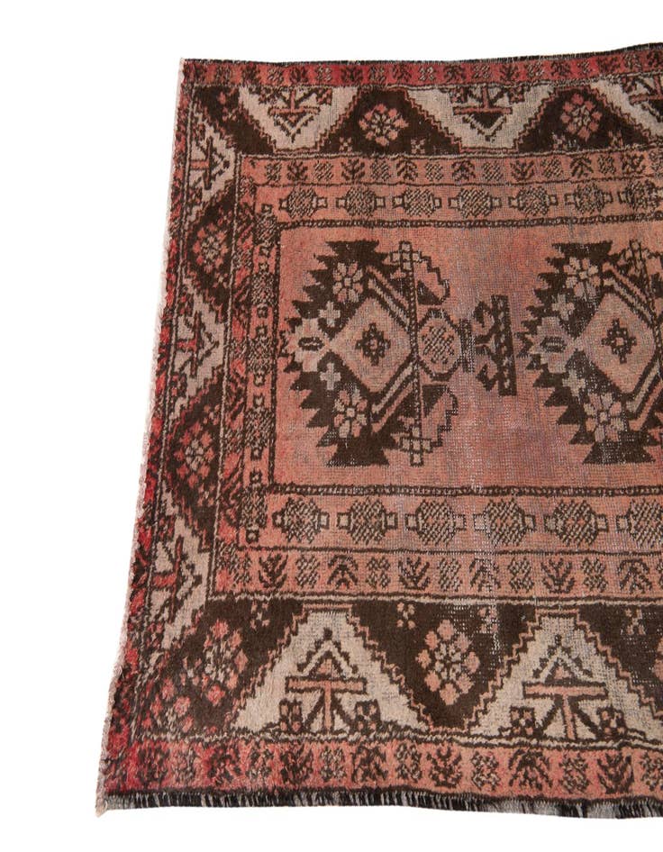 Detail image of  3' 10 x 6' 9  Hand Knotted Ultra Vintage Persian Wool Rug