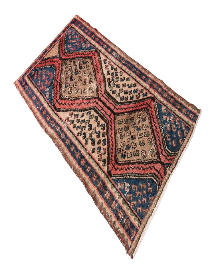 Detail image of  3' 2 x 5' 10  Hand Knotted Ultra Vintage Persian Wool Rug