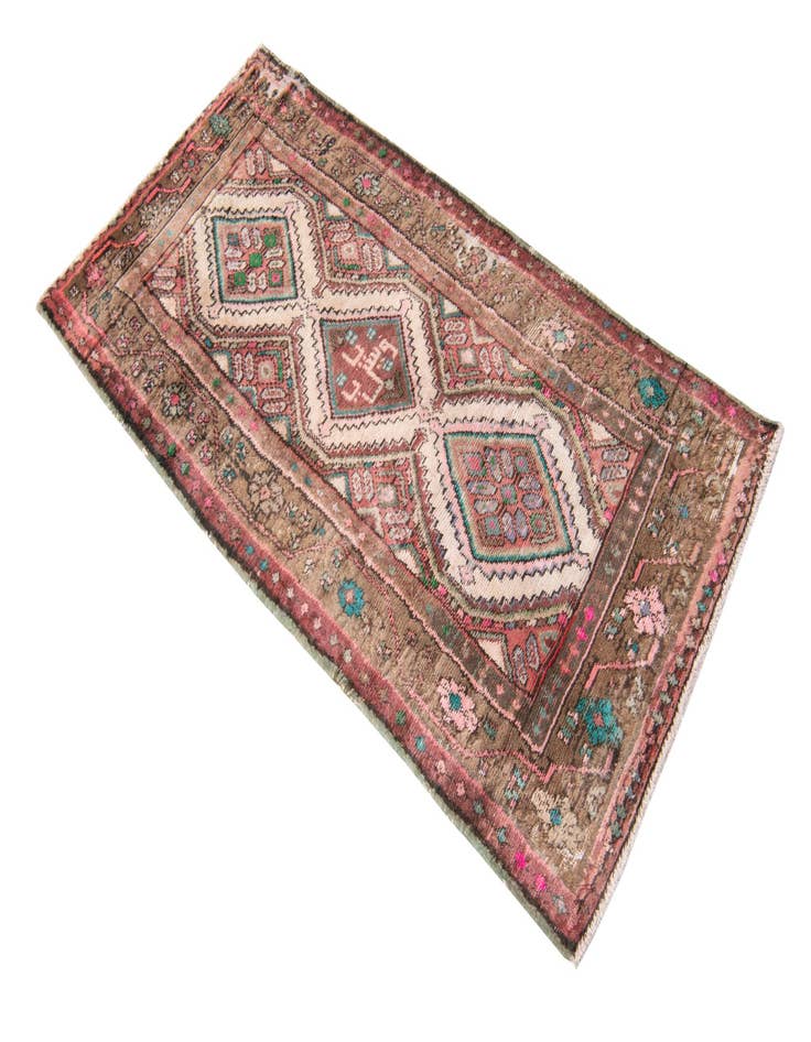 Detail image of  2' 6 x 5'  Hand Knotted Ultra Vintage Persian Wool Rug