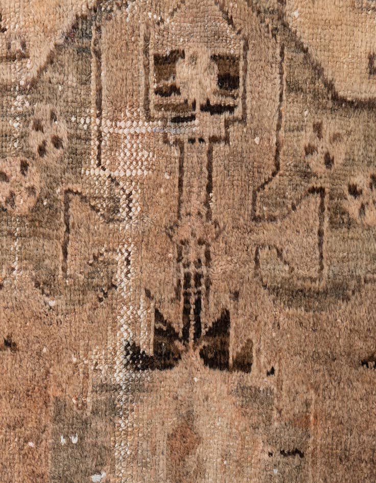 Detail image of  3' 2 x 4' 10  Hand Knotted Ultra Vintage Persian Wool Rug
