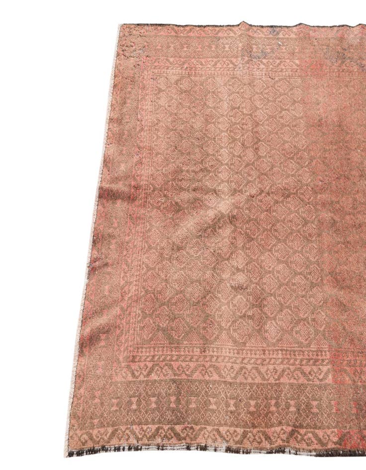 Detail image of  3' 10 x 6' 6  Hand Knotted Ultra Vintage Persian Wool Rug