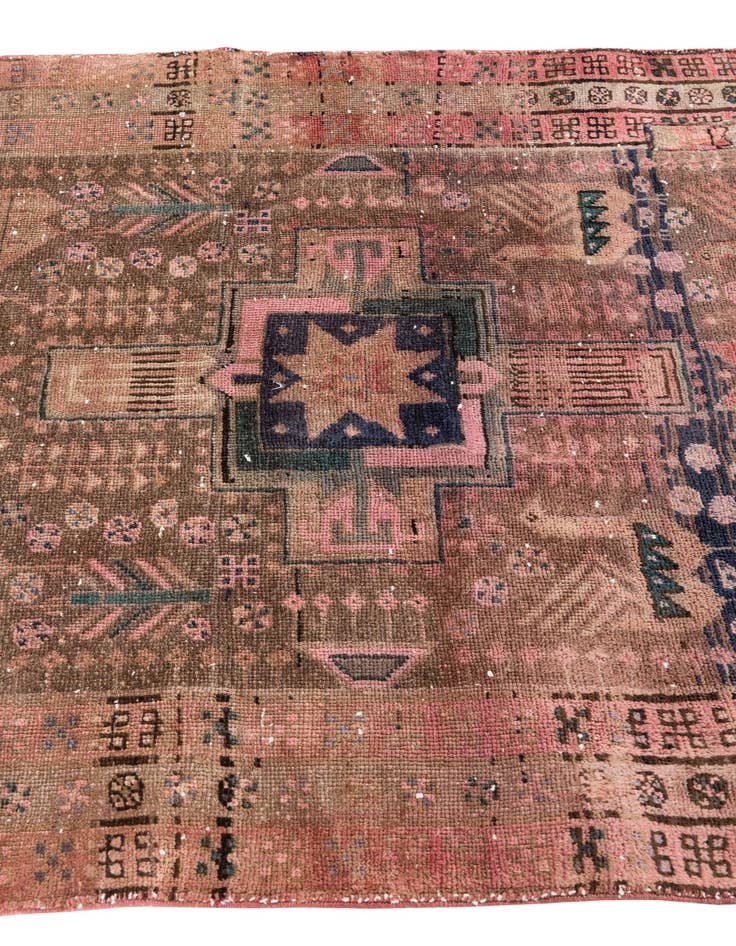Detail image of  4' 1 x 5' 10  Hand Knotted Ultra Vintage Persian Wool Rug