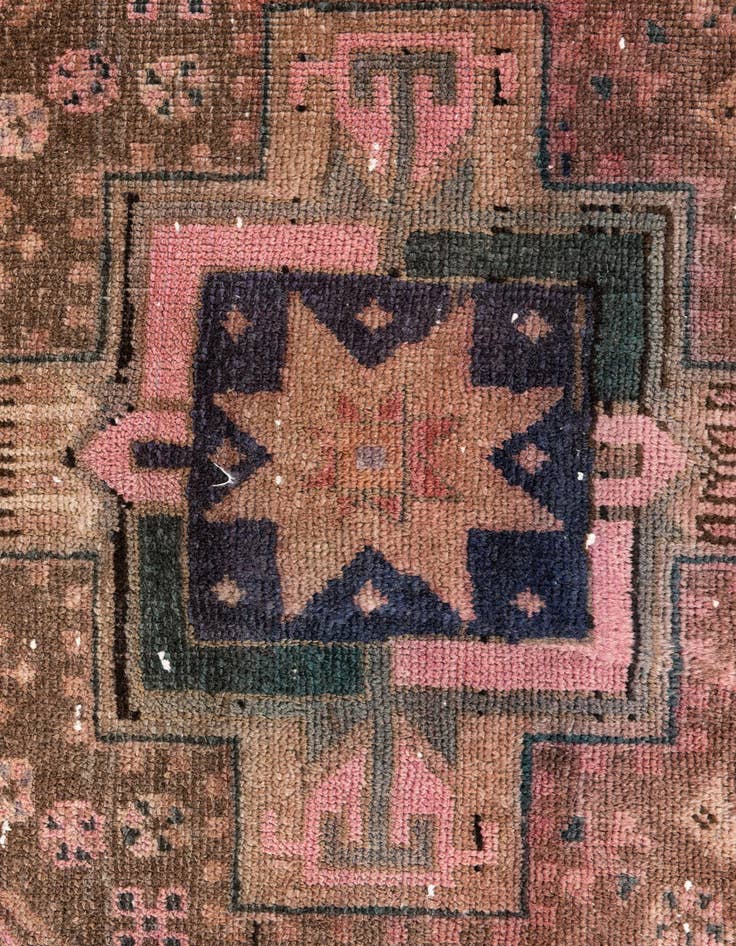 Detail image of  4' 1 x 5' 10  Hand Knotted Ultra Vintage Persian Wool Rug