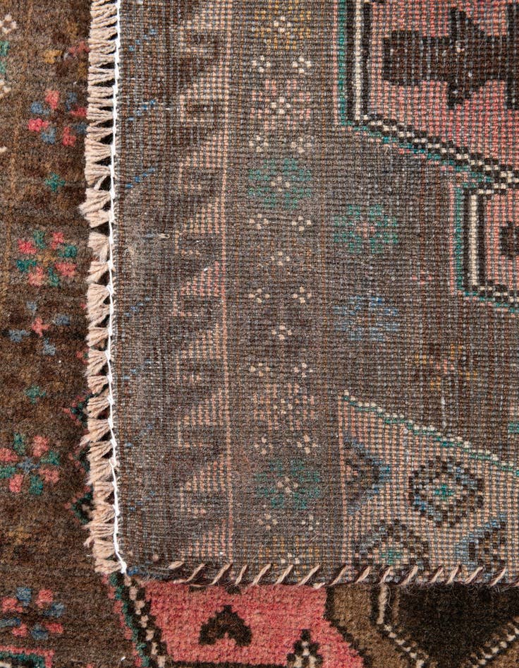 Detail image of  2' 6 x 4' 6  Hand Knotted Ultra Vintage Persian Wool Rug
