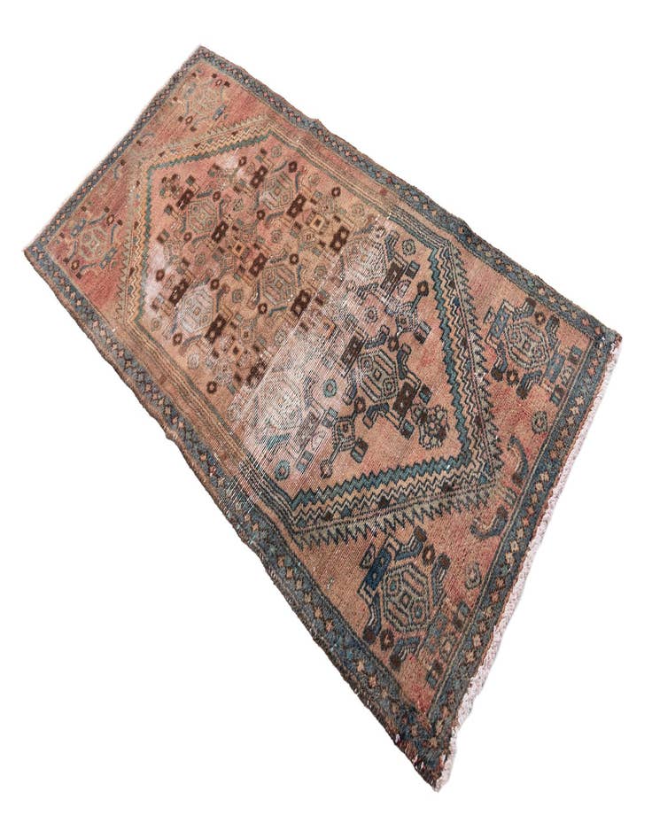 Detail image of  2' 8 x 5' 4  Hand Knotted Ultra Vintage Persian Wool Rug