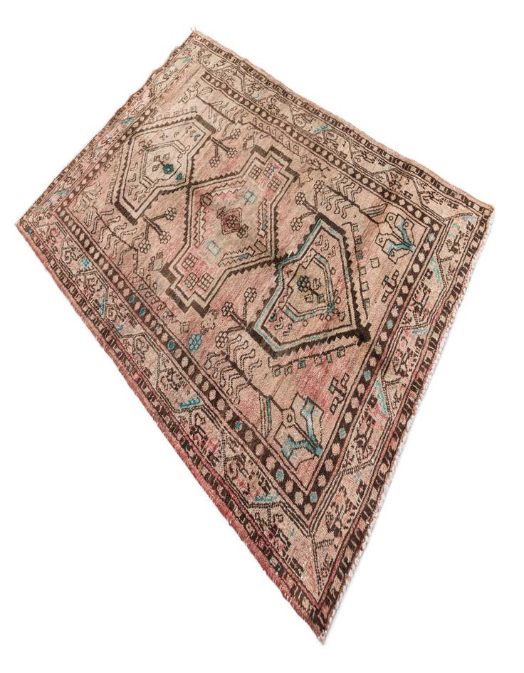 Detail image of  4' 3 x 6' 8  Hand Knotted Ultra Vintage Persian Wool Rug