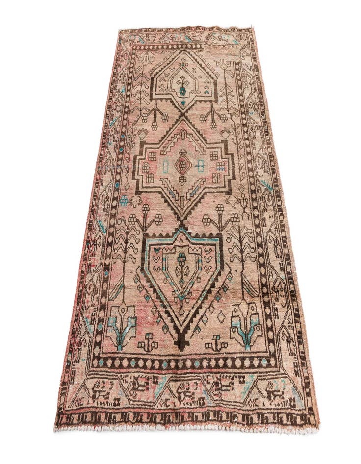 Detail image of  4' 3 x 6' 8  Hand Knotted Ultra Vintage Persian Wool Rug